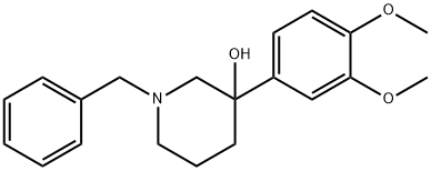 3-Piperidinol, 3-(3,4-dimethoxyphenyl)-1-(phenylmethyl)- 结构式