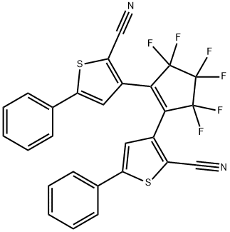 1,2-bis(2-cyano-5-phenyl-3-thienyl)perfluorocyclopentene 结构式