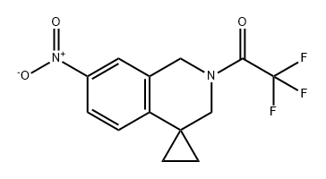 Ethanone, 1-(2',3'-dihydro-7'-nitrospiro[cyclopropane-1,4'(1'H)-isoquinolin]-2'-yl)-2,2,2-trifluoro-,618446-26-7,结构式