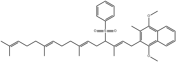 Naphthalene, 1,4-dimethoxy-2-methyl-3-[(2E,6E,10E)-3,7,11,15-tetramethyl-4-(phenylsulfonyl)-2,6,10,14-hexadecatetraen-1-yl]-