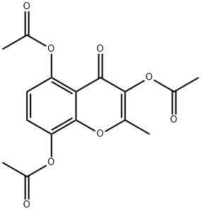 2-Methyl-4-oxo-4H-chromene-3,5,8-triyl triacetate 化学構造式