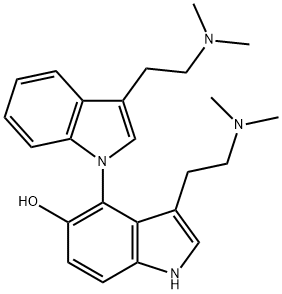 [1,4'-Bi-1H-indol]-5'-ol, 3,3'-bis[2-(dimethylamino)ethyl]- Structure
