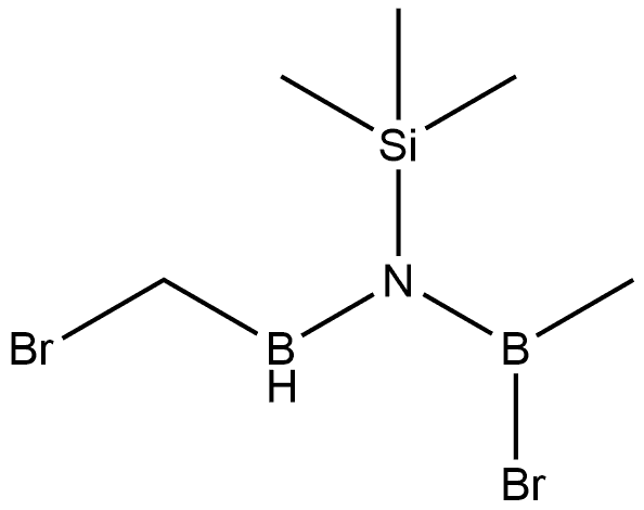 Boranamine, 1-bromo-N-(bromomethylboryl)-1-methyl-N-(trimethylsilyl)- (9CI) Structure