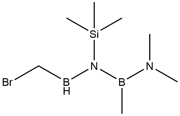 Boranediamine, N-(bromomethylboryl)-N',N',1-trimethyl-N-(trimethylsilyl)- (9CI) Structure