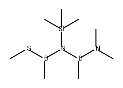 Boranediamine, N,N,1-trimethyl-N'-[methyl(methylthio)boryl]-N'-(trimethylsilyl)- (9CI) Structure