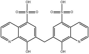 7,7''-Methylenebis(8-hydroxyquinoline-5-sulfonic acid) Struktur