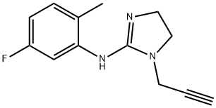 1H-Imidazol-2-amine, N-(5-fluoro-2-methylphenyl)-4,5-dihydro-1-(2-propyn-1-yl)- Struktur