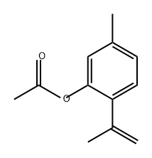 Phenol, 5-methyl-2-(1-methylethenyl)-, 1-acetate Structure