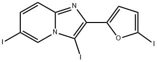 3,6-Diiodo-2-(5-iodofuran-2-yl)imidazo[1,2-a]pyridine Structure