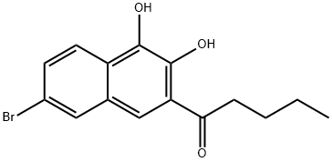 1-(7-Bromo-3,4-dihydroxynaphthalen-2-yl)pentan-1-one Structure