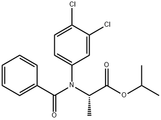 L-Alanine, N-benzoyl-N-(3,4-dichlorophenyl)-, 1-methylethyl ester 化学構造式