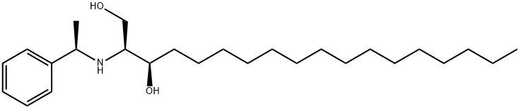 1,3-Octadecanediol, 2-[[(1R)-1-phenylethyl]amino]-, (2S,3R)- Structure