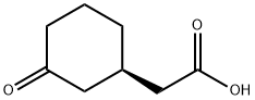 Cyclohexaneacetic acid, 3-oxo-, (1R)- Struktur