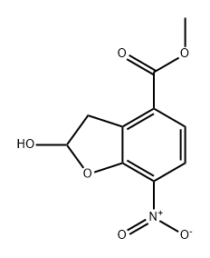 4-Benzofurancarboxylic acid, 2,3-dihydro-2-hydroxy-7-nitro-, methyl ester