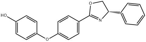 (S)-4-(4-(4-Phenyl-4,5-dihydrooxazol-2-yl)phenoxy)phenol Structure