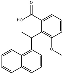 3-Methoxy-2-(1-(naphthalen-1-yl)ethyl)benzoic acid Structure