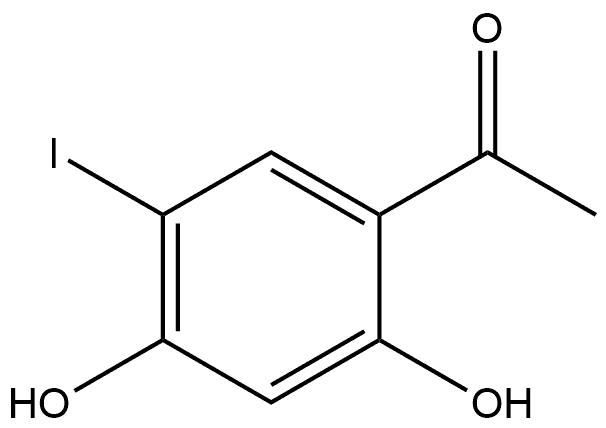 1-(2,4-Dihydroxy-5-iodophenyl)ethanone Structure