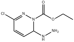 1(6H)-Pyridazinecarboxylic acid, 3-chloro-6-hydrazinyl-, ethyl ester,62082-13-7,结构式