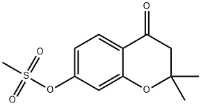 4H-1-Benzopyran-4-one, 2,3-dihydro-2,2-dimethyl-7-[(methylsulfonyl)oxy]- 化学構造式