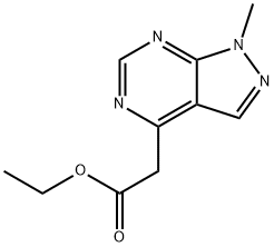Isopropyl 2-(1H-pyrazolo[3,4-d]pyrimidin-4-yl)acetate 化学構造式