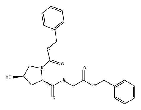 Glycine, N-[trans-4-hydroxy-1-[(phenylmethoxy)carbonyl]-L-prolyl]-, phenylmethyl ester (9CI),62147-24-4,结构式