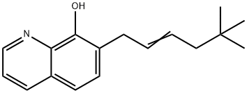 7-(5,5-Dimethylhex-2-en-1-yl)quinolin-8-ol Struktur