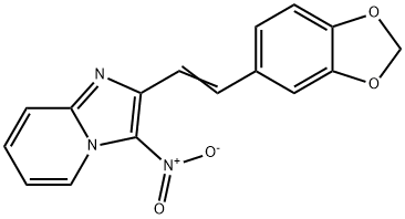 Imidazo[1,2-a]pyridine, 2-[2-(1,3-benzodioxol-5-yl)ethenyl]-3-nitro- Struktur