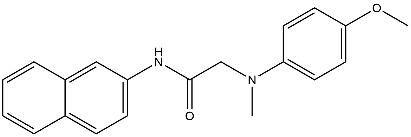 2-((4-Methoxyphenyl)(methyl)amino)-N-(naphthalen-2-yl)acetamide 化学構造式