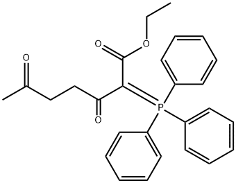 Heptanoic acid, 3,6-dioxo-2-(triphenylphosphoranylidene)-, ethyl ester Structure