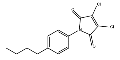 1H-Pyrrole-2,5-dione, 1-(4-butylphenyl)-3,4-dichloro- 结构式