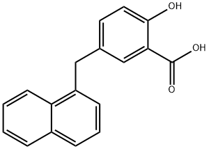 2-Hydroxy-5-(naphthalen-1-ylmethyl)benzoic acid Struktur