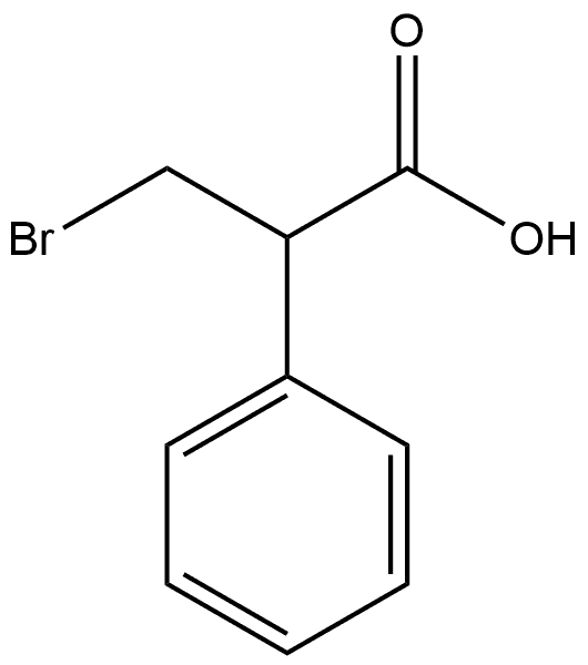 Benzeneacetic acid, α-(bromomethyl)-, (+)- Structure