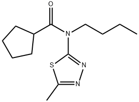 Cyclopentanecarboxamide, N-butyl-N-(5-methyl-1,3,4-thiadiazol-2-yl)- Structure