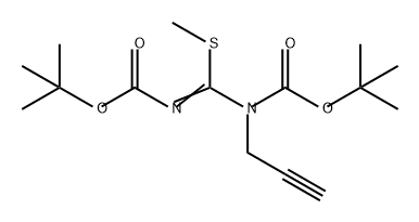 (1,1-二甲基乙氧基)羰基-亚氨基(甲硫基)甲基-N-2-丙炔-1-基-1,1-二甲基乙基 结构式