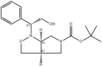 (3aR,6aR)-tert-butyl 1-((R)-2-hydroxy-1 -phenylethyl)tetrahydro-1 H-pyrro!o[3.4-c]isoxazole-5(3H)-carboxylate Struktur