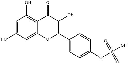 4-(3,5,7-Trihydroxy-4-oxo-4H-chromen-2-yl)phenyl hydrogen sulfate Struktur