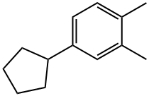 Benzene, 4-cyclopentyl-1,2-dimethyl- 化学構造式