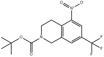 2(1H)-Isoquinolinecarboxylic acid, 3,4-dihydro-5-nitro-7-(trifluoromethyl)-, 1,1-dimethylethyl ester Struktur