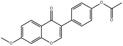 4-(7-Methoxy-4-oxo-4H-chromen-3-yl)phenyl acetate Structure