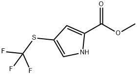 1H-Pyrrole-2-carboxylic acid, 4-[(trifluoromethyl)thio]-, methyl ester Struktur