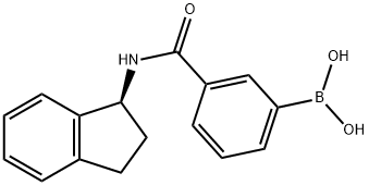 [3-[[[(1S)-2,3-DIHYDRO-1H-INDEN-1-YL]AMINO]-CARBONYL]PHENYL]BORONIC ACID,625470-70-4,结构式