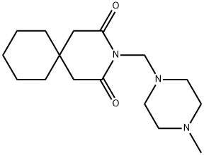 3-((4-Methylpiperazin-1-yl)methyl)-3-azaspiro[5.5]undecane-2,4-dione Structure