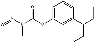 N-メチル-N-ニトロソカルバミド酸3-(1-エチルプロピル)フェニル 化学構造式