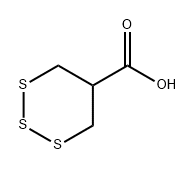1,2,3-trithiane-5-carboxylic acid Struktur