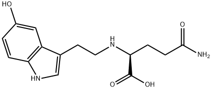 (S)-5-Amino-2-((2-(5-hydroxy-1H-indol-3-yl)ethyl)amino)-5-oxopentanoic acid Struktur