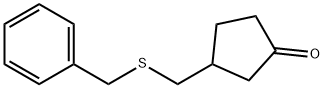 Cyclopentanone, 3-[[(phenylmethyl)thio]methyl]- 化学構造式