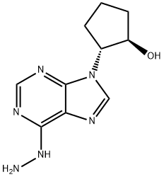 Trans-2-(6-hydrazinyl-9H-purin-9-yl)cyclopentanol Structure