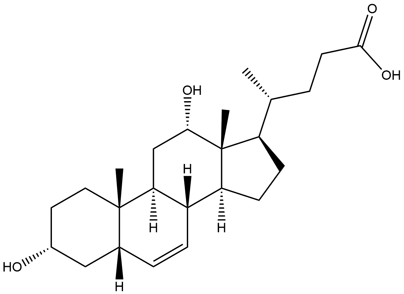 Chol-6-en-24-oic acid, 3,12-dihydroxy-, (3α,5β,12α)-,62681-12-3,结构式