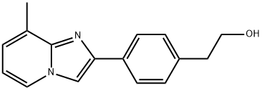 2-(4-(8-Methylimidazo[1,2-a]pyridin-2-yl)phenyl)ethanol 化学構造式