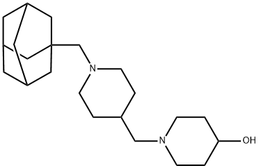 4-Piperidinol, 1-[[1-(tricyclo[3.3.1.13,7]dec-1-ylmethyl)-4-piperidinyl]methyl]- Struktur